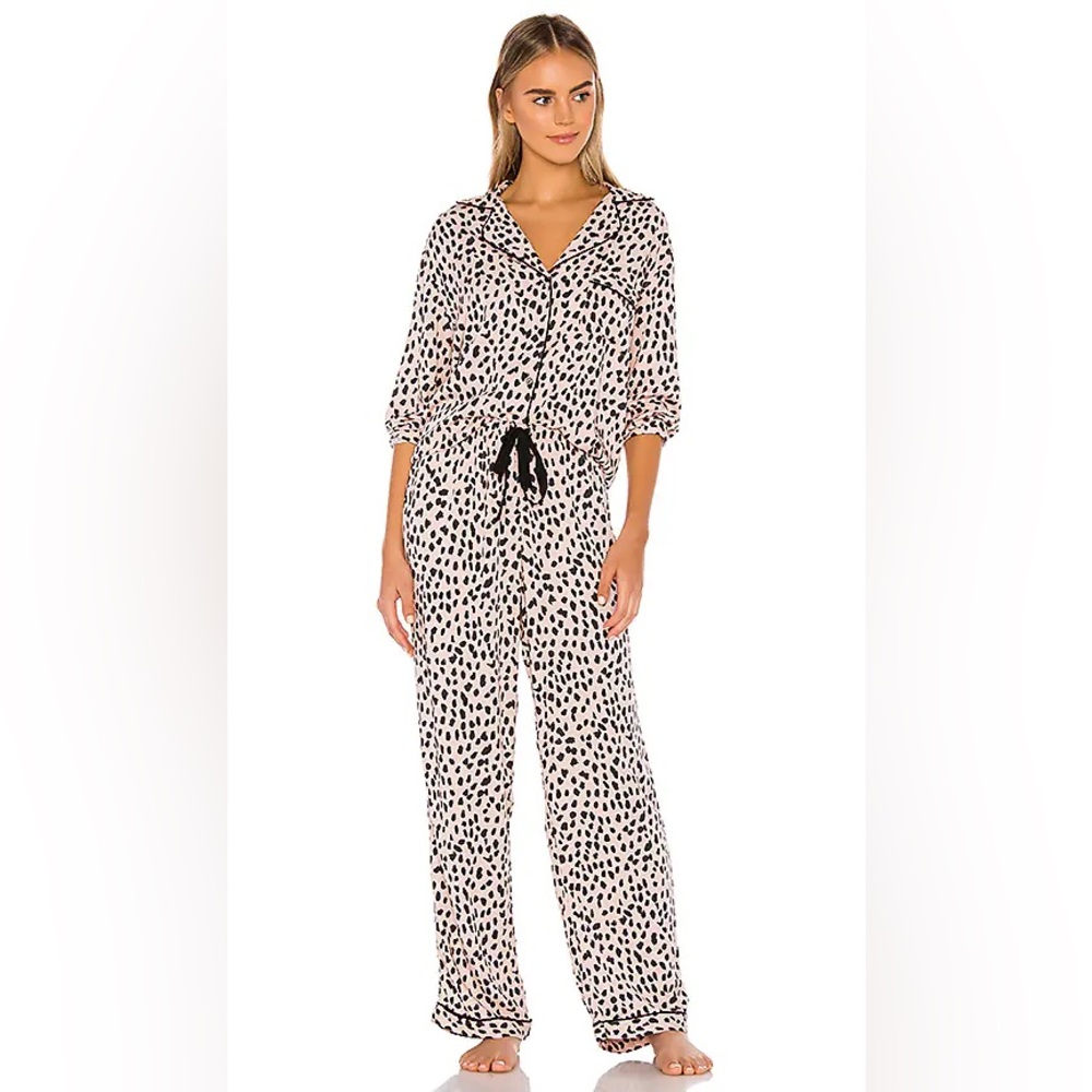 Revolve‎ Rails Clara Blush Spotted Pajama Set Sz Large